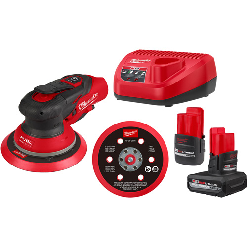 M12 FUEL 6" Random Orbital Sander Kit, 6" Sand Paper, 12 V Groupe Generik