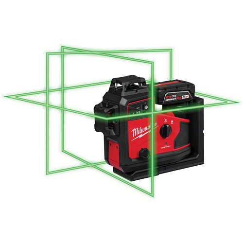M12 Green 360° 3-Plane Laser with Automatic Alignment & Receiver Groupe Generik