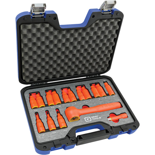 Douille isol&eacute;e, foret hex SAE & m&eacute;trique &agrave; prise 3/8" avec fixation, 1000 V, 16 M Groupe Generik