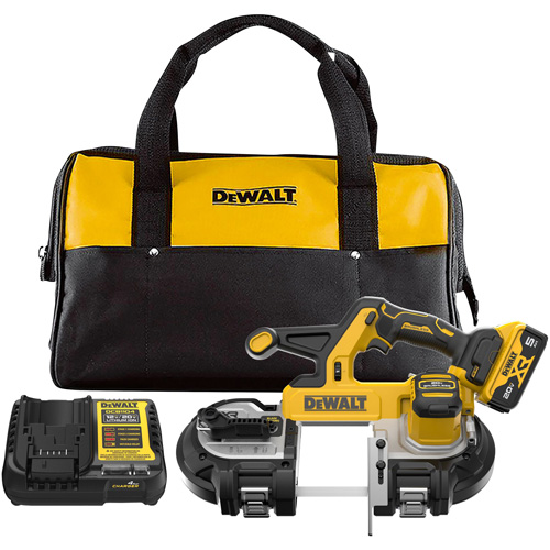 XR&reg; Mid-Size Bandsaw with 5 Ah Battery Kit, 20 V, 3-3/8" Capacity Groupe Generik