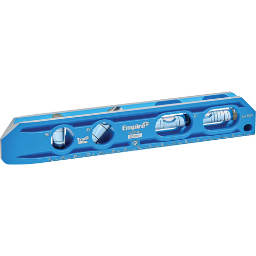 TRUE BLUE&reg; Die Cast Torpedo Level, 8" L, Aluminum, 4 Vials, Magnetic Groupe Generik