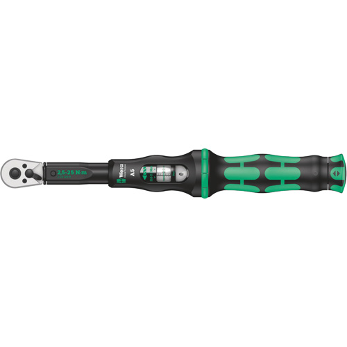 Click-Torque A 5 Torque Wrench with Reversible Ratchet, Click, 1/4" Square Drive, 2.5 - 25 Nm Groupe Generik