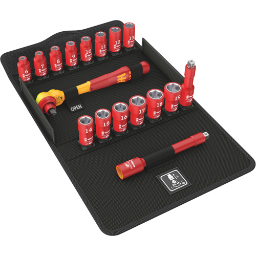 8100 SB VDE 1 Zyklop Insulated Ratchet Set, 7 Pcs, 3/8" Drive Size Groupe Generik
