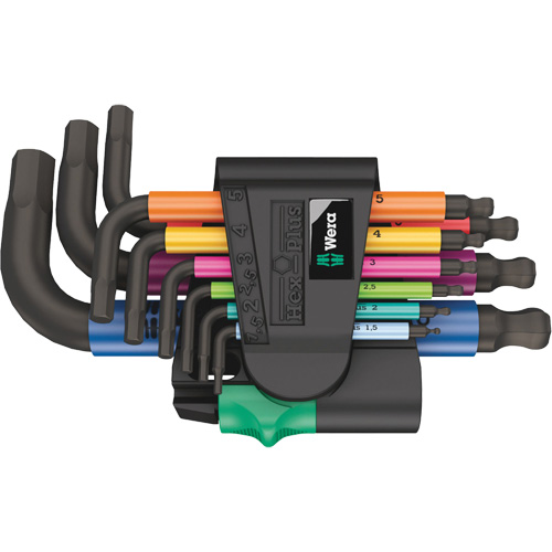 950/9 Hex-Plus Multicolour 2 L-Key Set, 9 Pcs., Metric Groupe Generik