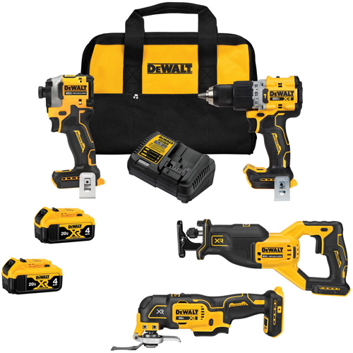 Brushless 4-Tool Combo Kit, Lithium-Ion, 20 V Groupe Generik