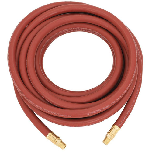 Tuyau AH3825RB, Air, Caoutchouc, 3/8" dia. x 25', 300 psi, 1/4 NPT Groupe Generik