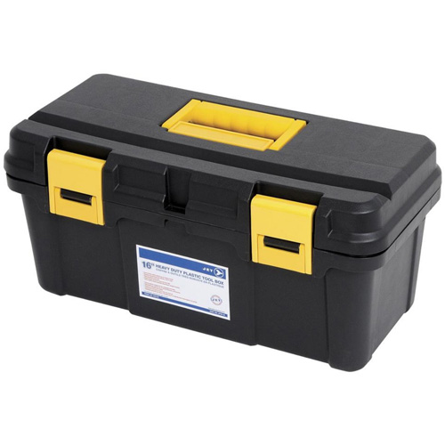 JPTB-16 Plastic Hand Tool Box, 16" W x 8" D x 7-1/2" H, Black Groupe Generik