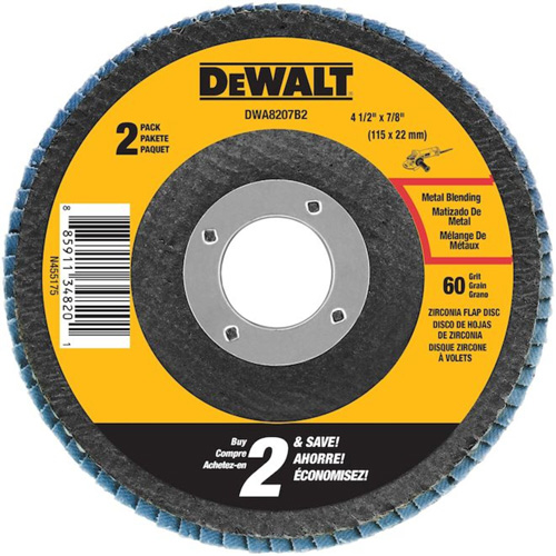 ELITE SERIES Flap Disc, 4-1/2" x 7/8", Type 29, 60 Grit, Zirconia Alumina Groupe Generik