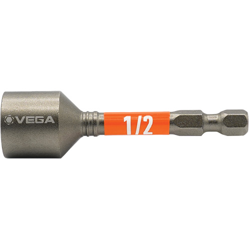 Impactech&reg; Nut Driver, 1/2" Tip, 1/4" Drive, 2-9/16" L, Magnetic Groupe Generik