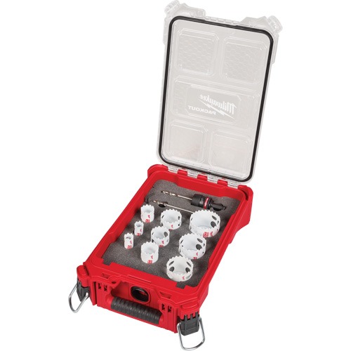 Ensemble de scies-cloches bim&eacute;tallique QUICK LOK HOLE DOZER avec organisateur compact PACKOUT, 12 morcea Groupe Generik