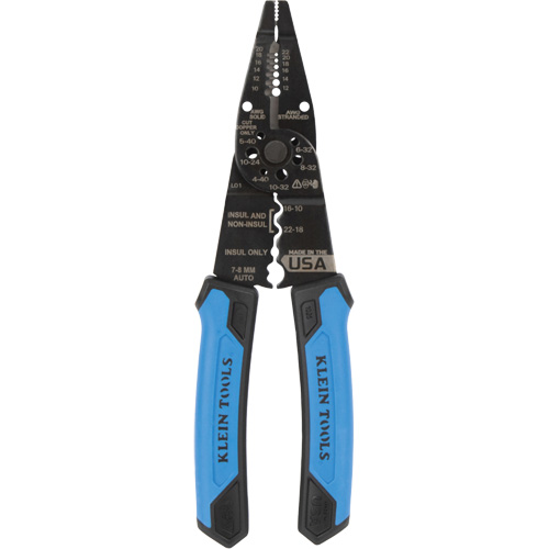 Long Nose Multi-Purpose Wire Stripper, 8-1/4" L, 10 - 20/12 - 22 AWG Groupe Generik