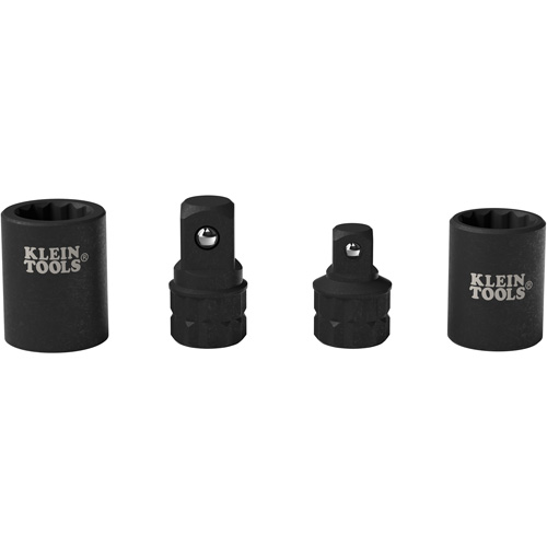 4-Piece KNECT Socket Wrench Adapter Set, Impact, 1/2"/3/8" Drive, 1/2"/3/8" Socket, 0.98" L, Ball Groupe Generik