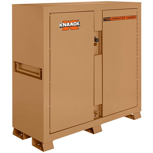 Model 111 Jobsite Cabinet with Padlock, Steel, 47.5 Cubic Feet, Tan Groupe Generik