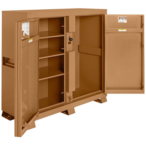 Model 111 Jobsite Cabinet with Padlock, Steel, 47.5 Cubic Feet, Tan Groupe Generik