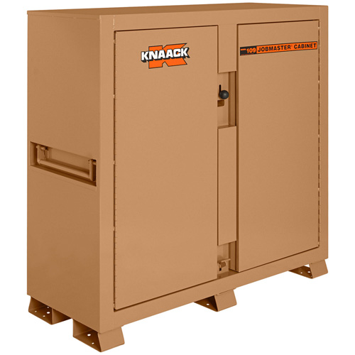 Model 109 Jobsite Cabinet with Padlock, Steel, 47.5 Cubic Feet, Tan Groupe Generik