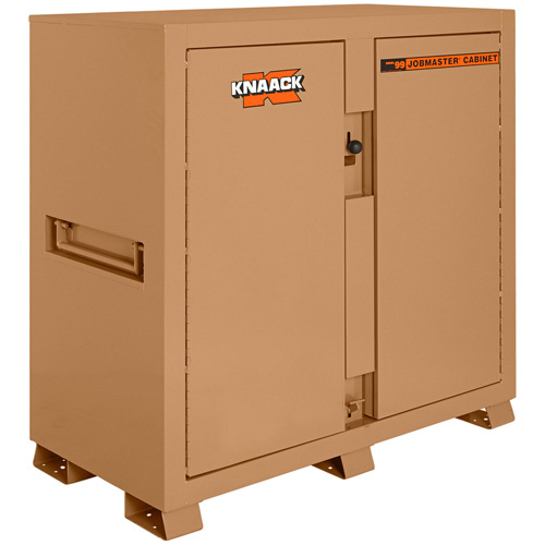 Model 99 Jobsite Cabinet with Double Doors & 2 Padlocks, Steel, 59.4 Cubic Feet, Tan Groupe Generik