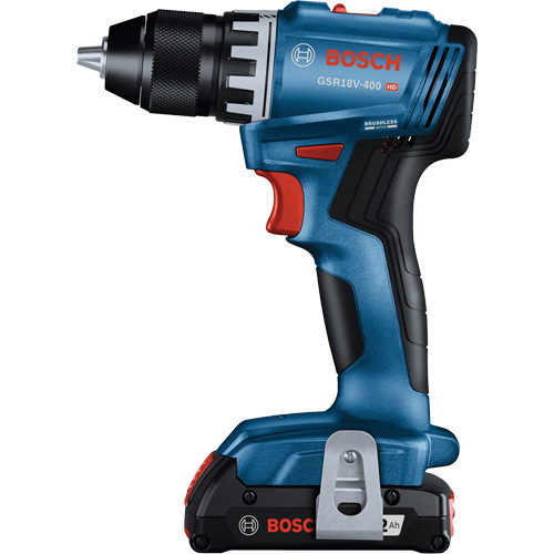 Compact Brushless Drill/Driver Kit, Lithium-Ion, 18 V, 1/2" Chuck, 400 in-lbs. Torque Groupe Generik