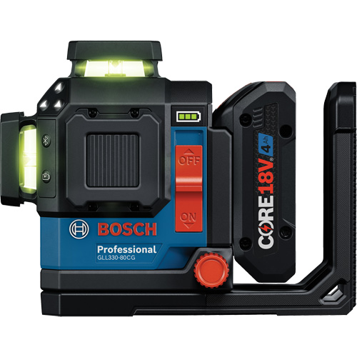 Laser dalignement/nivellement 360 connect&eacute; &agrave; faisceau vert &agrave; trois points Groupe Generik