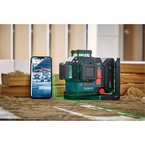 Laser dalignement/nivellement 360 connect&eacute; &agrave; faisceau vert &agrave; trois points Groupe Generik