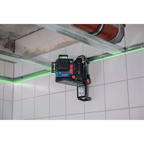 Laser dalignement/nivellement 360 connect&eacute; &agrave; faisceau vert &agrave; trois points Groupe Generik