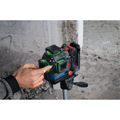 Laser dalignement/nivellement 360 connect&eacute; &agrave; faisceau vert &agrave; trois points Groupe Generik