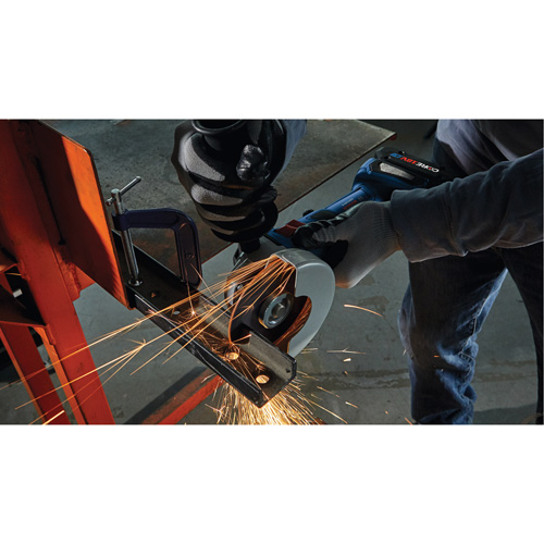 Rectifieuse angulaire sans balais avec interrupteur coulissant, Roue de 4-1/2", 18 V Groupe Generik