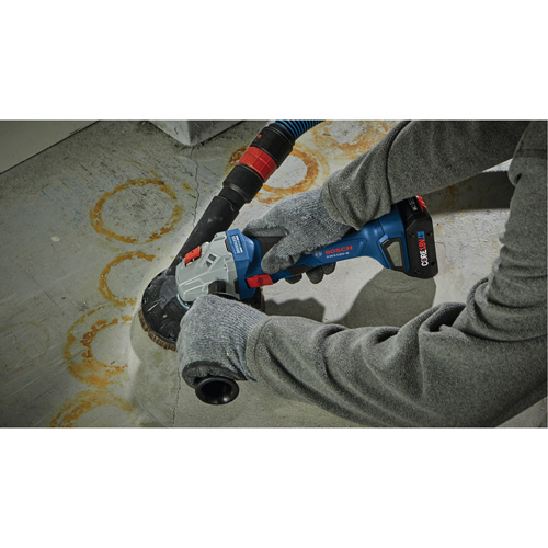 Rectifieuse angulaire sans balais avec interrupteur coulissant, Roue de 4-1/2", 18 V Groupe Generik
