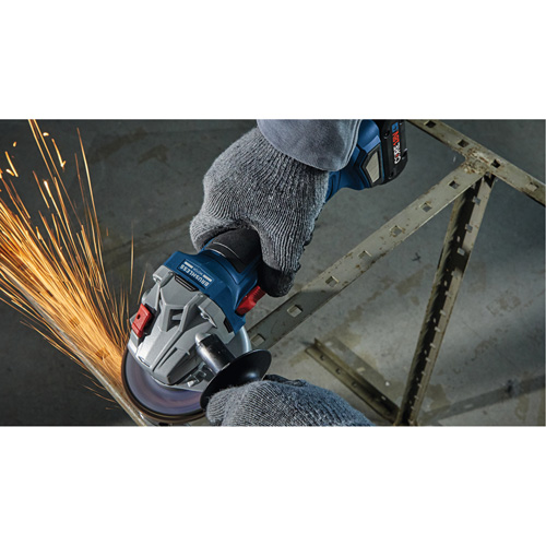 Rectifieuse angulaire sans balais avec interrupteur coulissant, Roue de 4-1/2", 18 V Groupe Generik