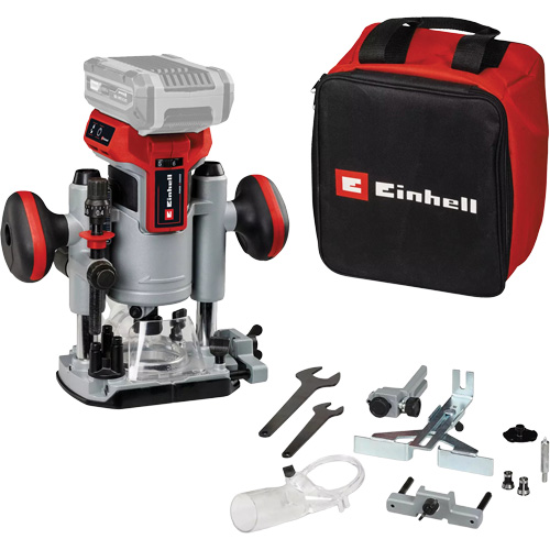 Professional Cordless Compact Router with Fixed Base & Plunge Base (Tool Only) Groupe Generik