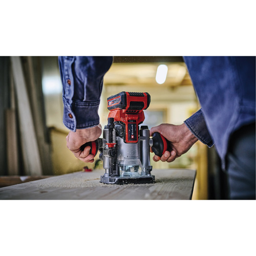 Professional Cordless Compact Router with Fixed Base & Plunge Base (Tool Only) Groupe Generik