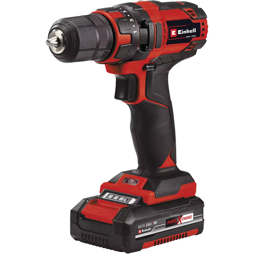 Cordless Drill/Driver Kit, Lithium-Ion, 18 V, 3/8" Chuck, 310 in-lbs Torque Groupe Generik