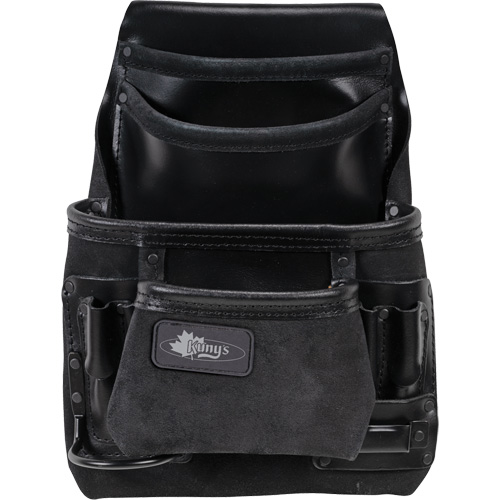 Phantom Collection Heavy-Duty Nail & Tool Bag, Leather, 10 Pockets, Black Groupe Generik