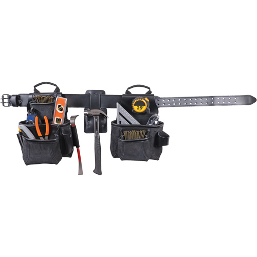 Ensemble de tabliers robustes Phantom 4 morceaux, Cuir, Noir Groupe Generik