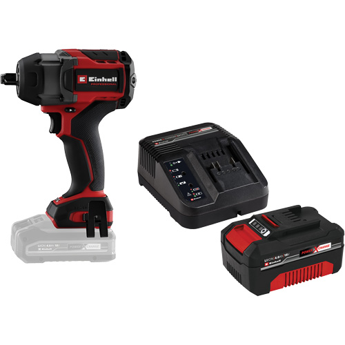 Professional Cordless Impact Wrench with 4Ah PXC Battery & Charger Starter Kit, 18 V, 1/2" Socket Groupe Generik
