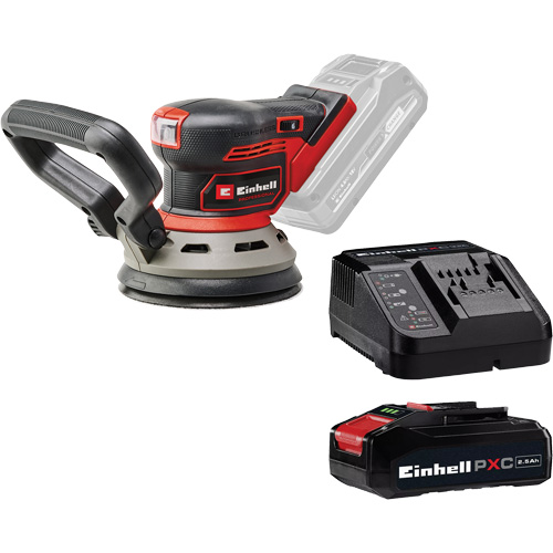 Professional Random Orbit Sander with 2.5Ah PXC Battery & Charger Starter Kit, 5" Sand Paper, 18 V, 6000 - 24000 OPM Groupe Generik