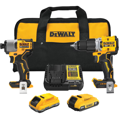 Ensemble de perceuse-visseuse sans fil et sans balais de premi&egrave;re qualit&eacute; XR, 20 V Groupe Generik