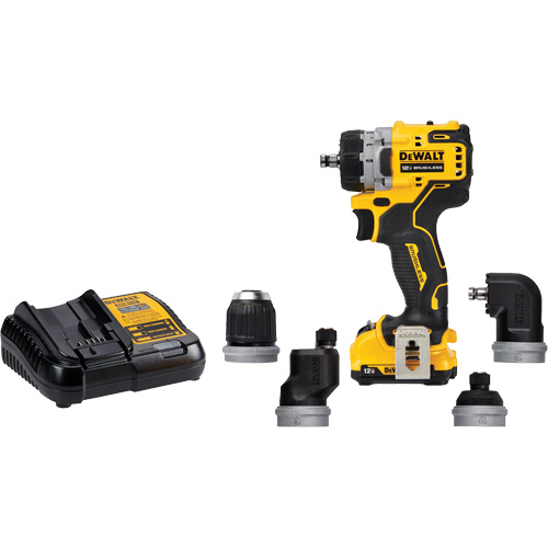Ensemble perceuse/visseuse sans fil et sans balai XTREME 5-en-1, Lithium-ion, 12 V, Mandrin 3/8" Groupe Generik