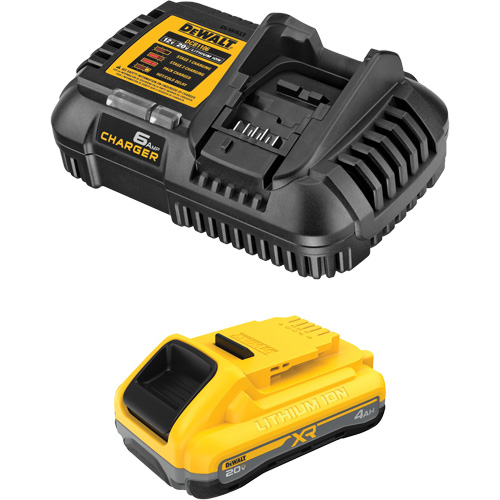 XR POWERPACK Battery & Charger Kit, Lithium-Ion, 20 V, 4 Ah Groupe Generik