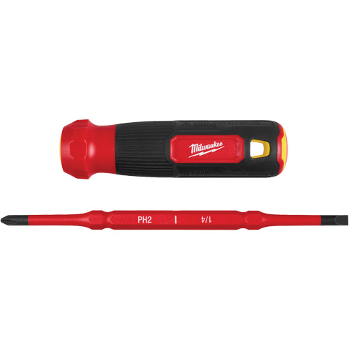 Tournevis &agrave; embouts interchangeables &agrave; tige articul&eacute;e isol&eacute; 1000 V, 2-en-1, 8-4/5" lo, Prise Coussin&eacute;e Groupe Generik