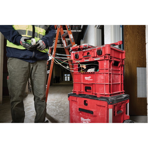 PACKOUT Wire Pulling XL Crate, 15-3/4" x 18-5/8" x 15", Black/Red Groupe Generik