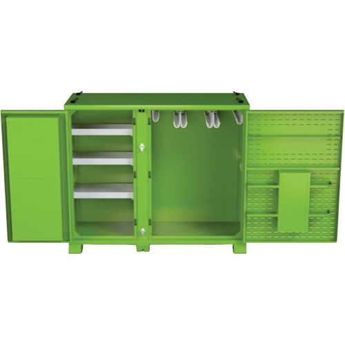 Armoire de rangement d'&eacute;PI sur place, Acier, Vert lime haute visibilit&eacute; Groupe Generik
