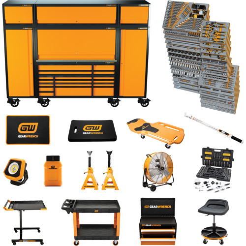 MEGAMOD Mechanics Tool Set in Premium Modular Foam Trays with Tool Storage & Shop Equipment, 1858 Pieces Groupe Generik