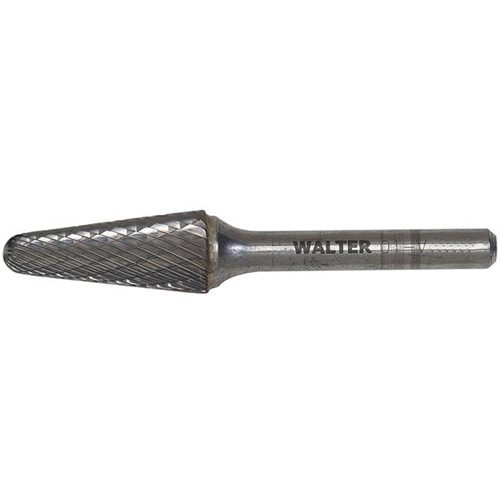 Double Cut Cone Carbide Burr, 1/2" Dia., 1/4" Shank, 1-1/8" Depth of Cut Groupe Generik