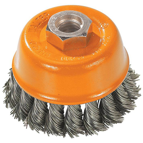 Knot-Twisted Wire Cup Brush, 3" Dia. x M14 Arbor Groupe Generik