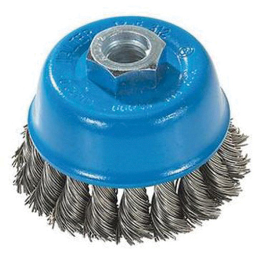 Knot-Twisted Wire Cup Brush, 3" Dia. x M10x1.25 Arbor Groupe Generik