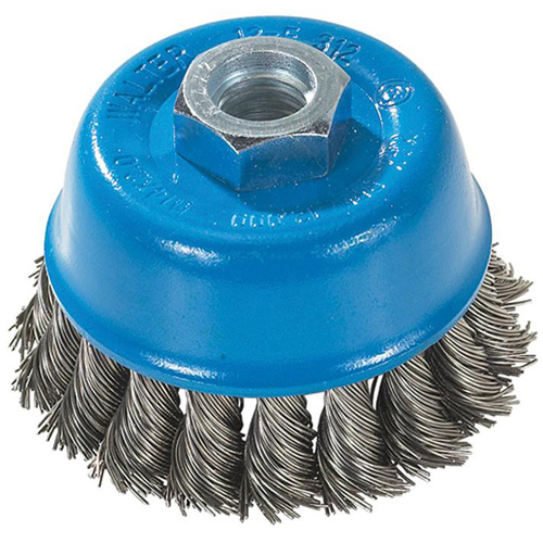 Brosse &agrave; fils nou&eacute;s torsad&eacute;s, 3" dia. x M14 arbre Groupe Generik