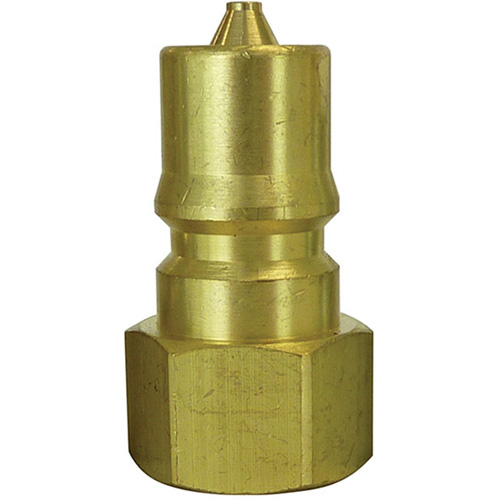 Hydraulic Quick Coupler Plug, 3/4" Dia., Brass Groupe Generik