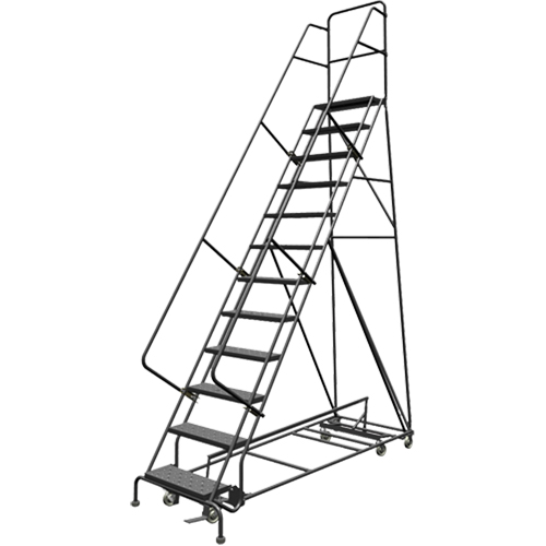 &eacute;chelles roulantes multidirectionnelles, 12 marches, Largeur de la marche 24", Hauteur de la plateforme 120", Acier Groupe Generik