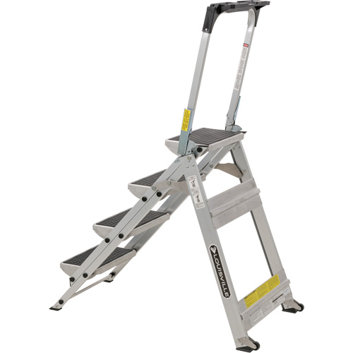 Tilt & Roll Step Stool Ladder, 4 Steps, 44.25" x 22.13" x 59" High Groupe Generik