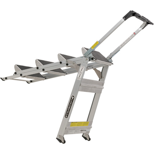 Tilt & Roll Step Stool Ladder, 4 Steps, 44.25" x 22.13" x 59" High Groupe Generik